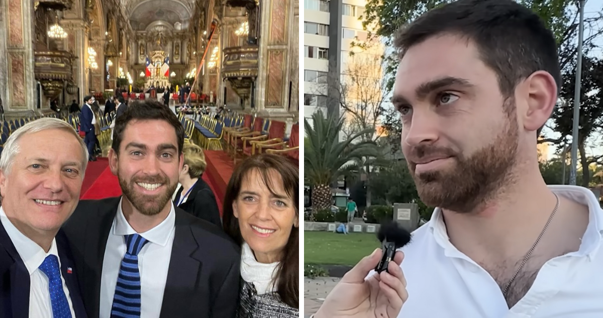 José Antonio Kast junto a su hijo José Antonio Kast Adriasola y su madre, Pia Adriasola