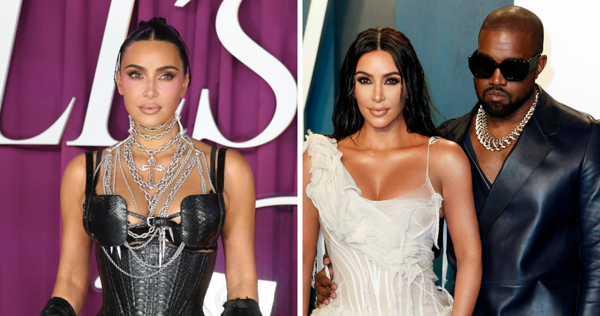 Kim Kardashian junto a Kanye West