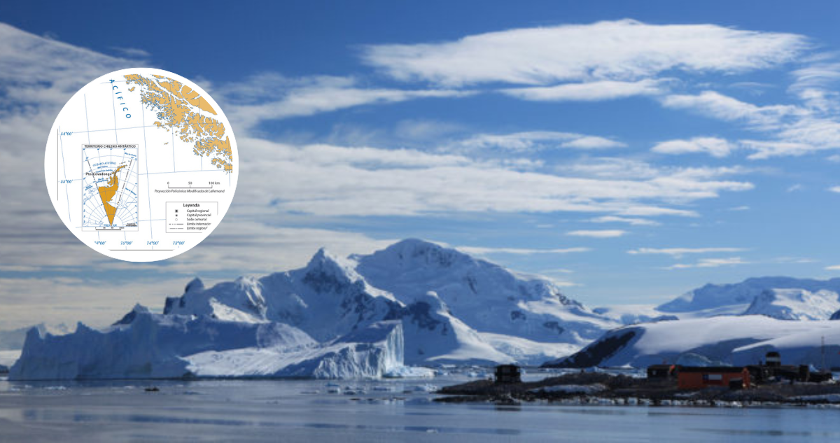 Antártica Chilena y mapa