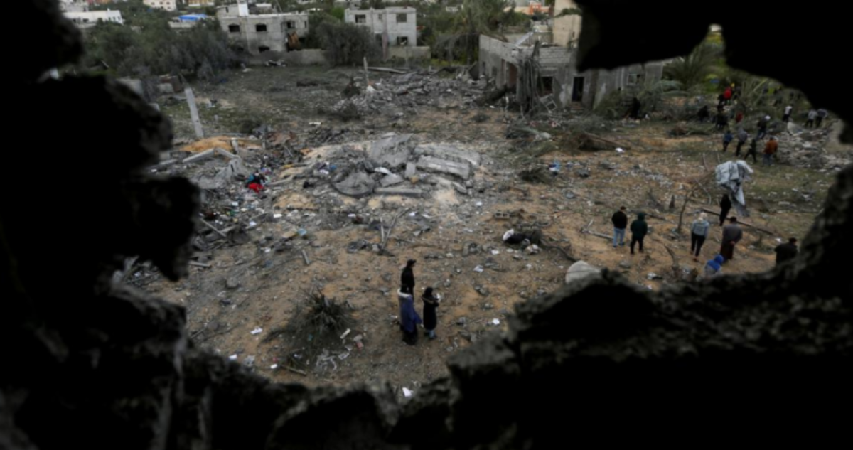 Franja de Gaza tras bombardeos