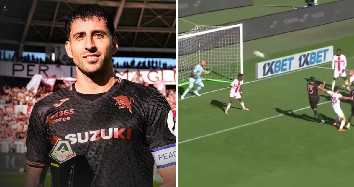 De volea y en la agonía: el golazo de Maripán que dio el triunfo al Torino ante el Genoa por Serie A