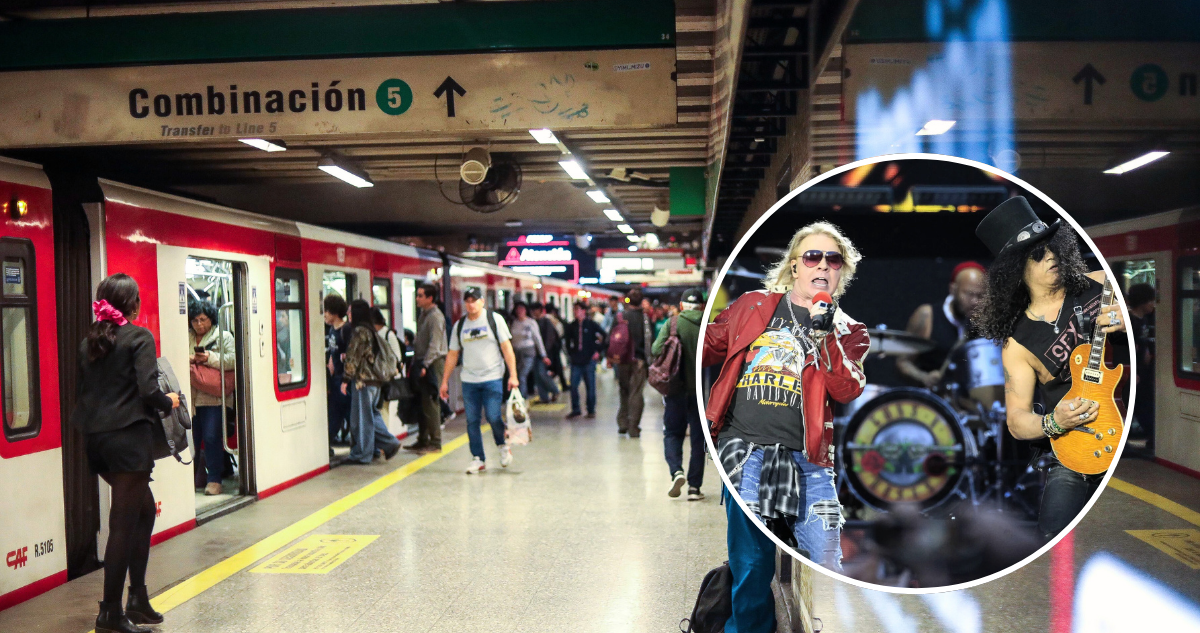Revisa las 13 estaciones de Metro con horario extendido este martes por concierto de Guns N’ Roses