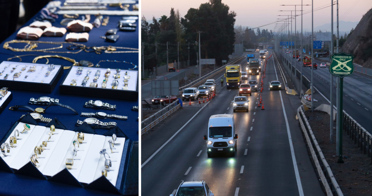 Millonario robo en Los Lagos: quebraron vidrio de auto y huyeron con joyas avaluadas en $70 millones
