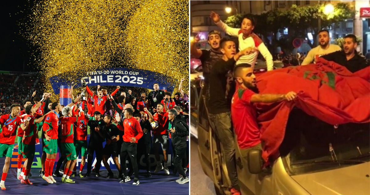 Nación entera en euforia: así fue el festejo en Marruecos por histórico título mundial Sub 20 en Chile | Mundial Sub 20 | BioBioChile