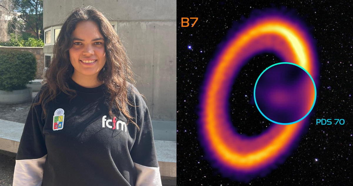 Estudiante chilena detectó por primera vez la firma radial del crecimiento de un planeta