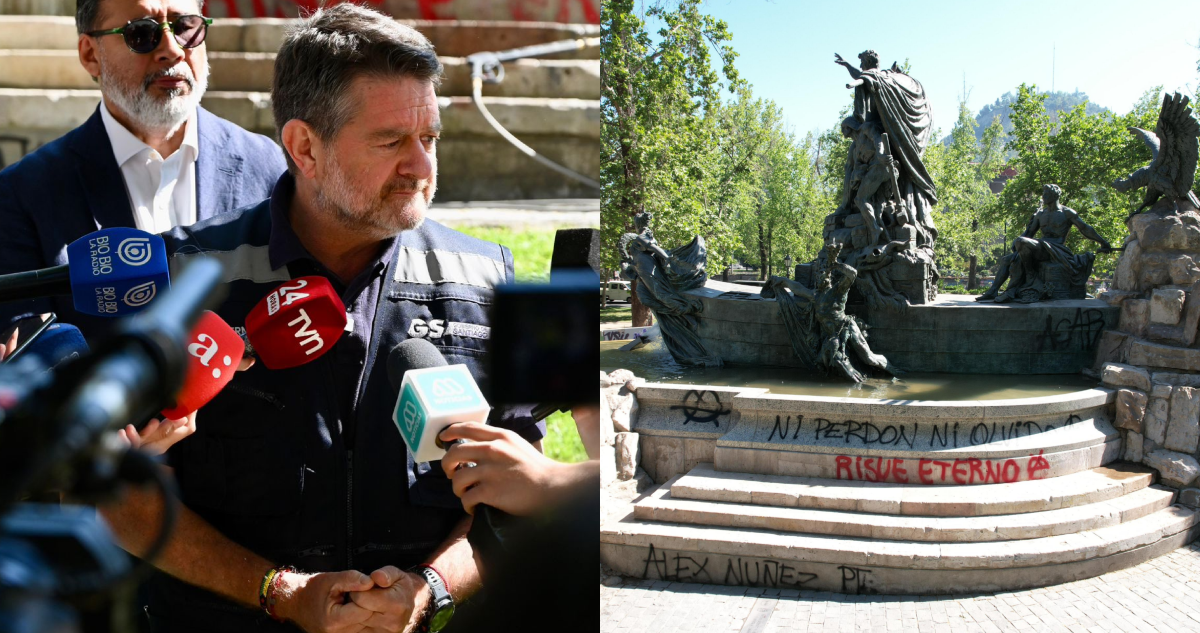 Orrego anuncia querella por Fuente Alemana vandalizada a menos de un día de su reinauguración