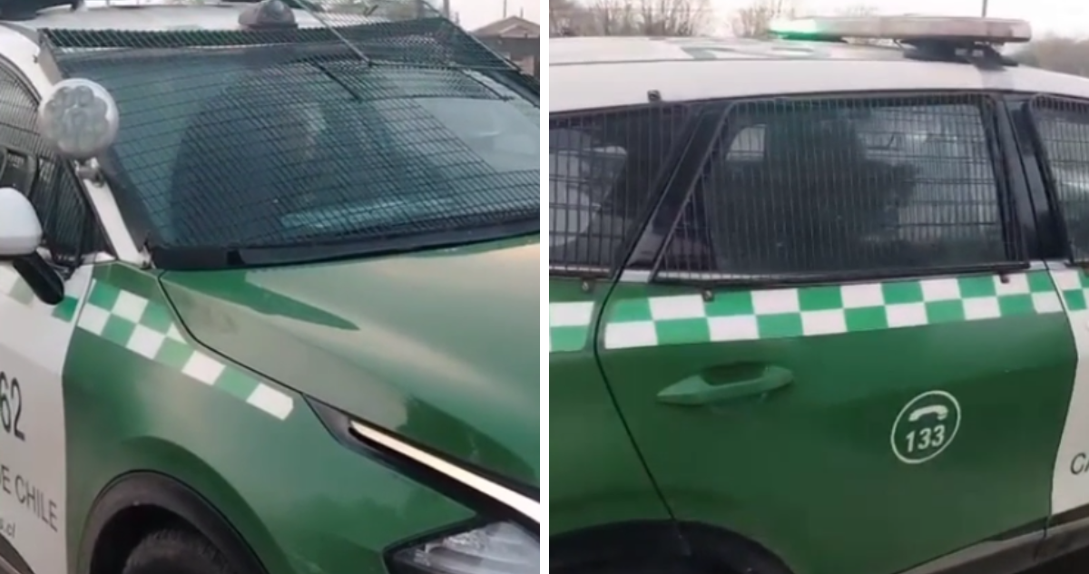 Carabineros durmiendo al interior de patrulla en Paillaco