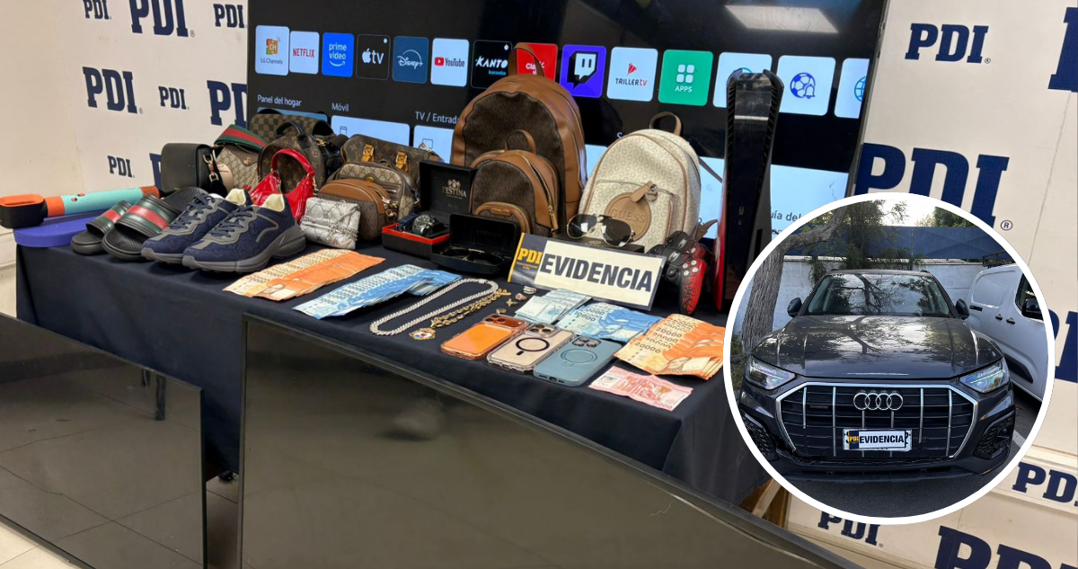 PDI incauta bienes de lujo y detiene a dos imputados de banda que internaba ketamina desde Perú