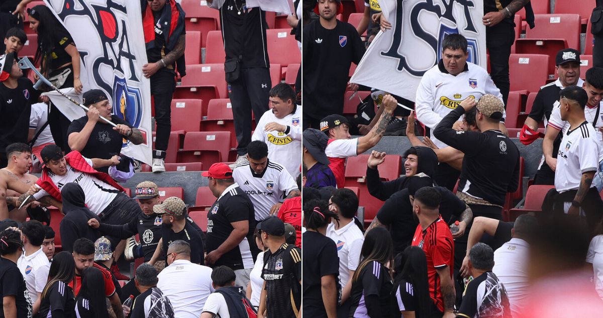 La pelea en la Garra Blanca, barra de Colo Colo, en el estadio Nacional