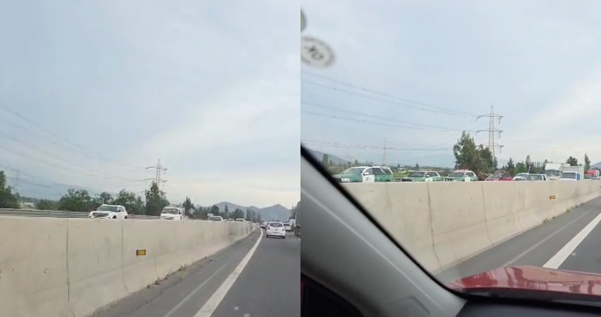 Persecución policial tras robo de celulares en O’Higgins termina en Autopista del Sol en Santiago