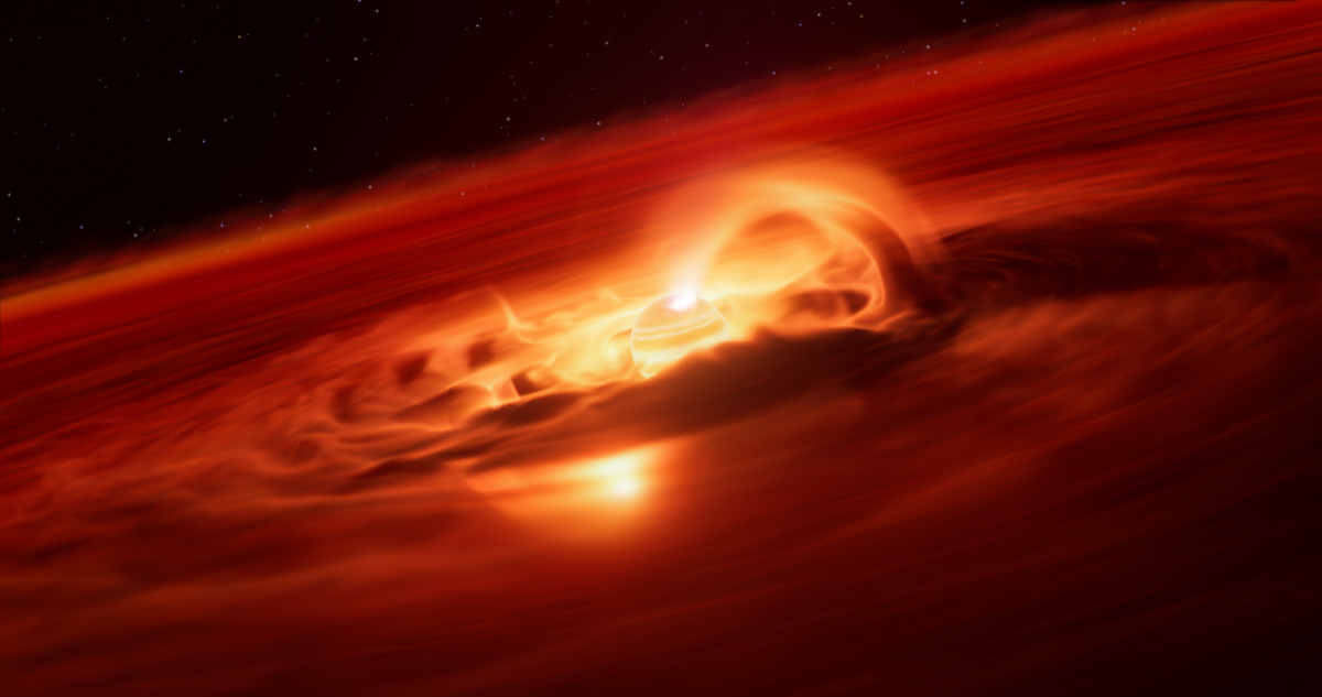 Representación artística del planeta errante