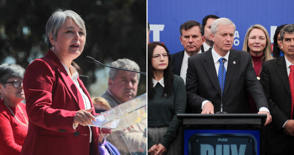 Los candidatos Jeannette Jara y sigue José Antonio Kast.