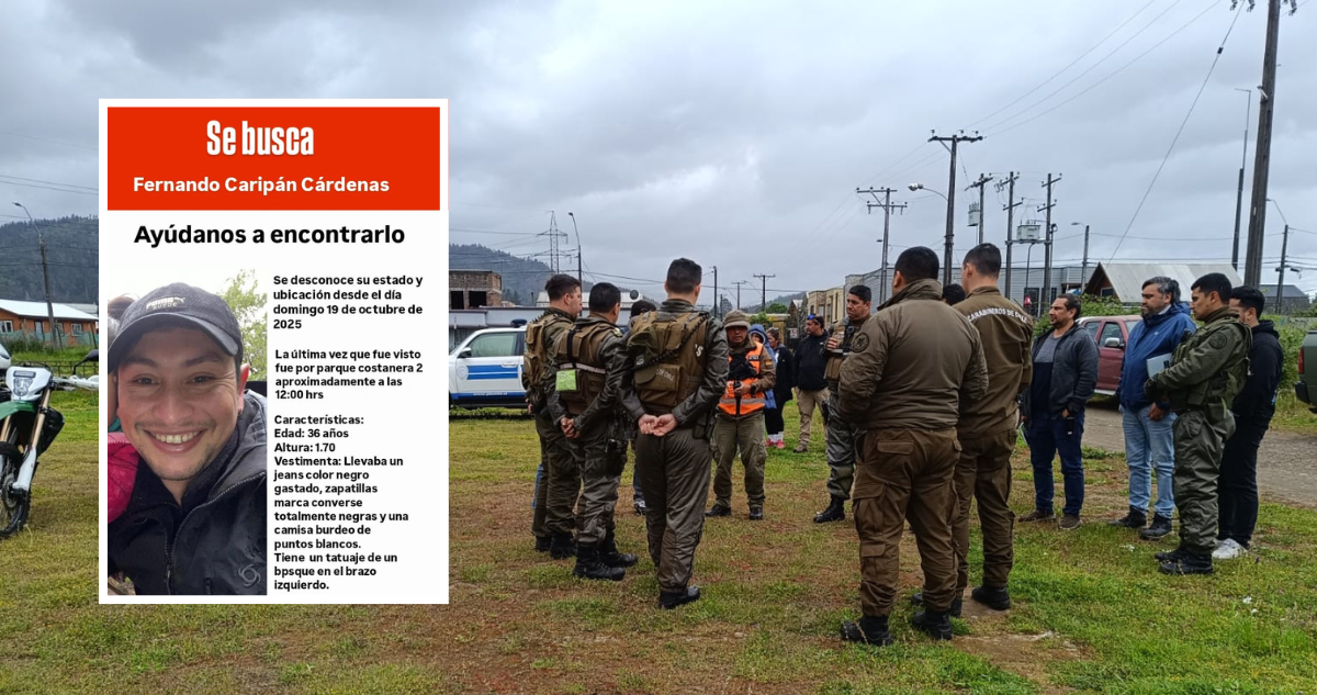 Profesor lleva siete días desaparecido en Temuco: fue visto por última vez en la ribera del río Cautín