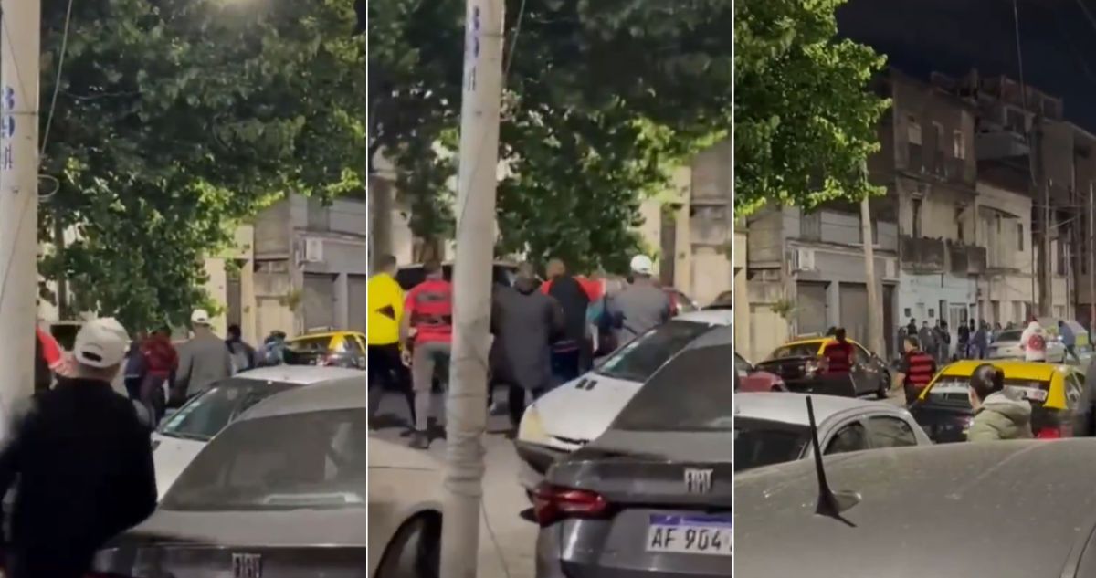 Hinchas de Racing y Flamengo: pelea en las calles de Avellaneda