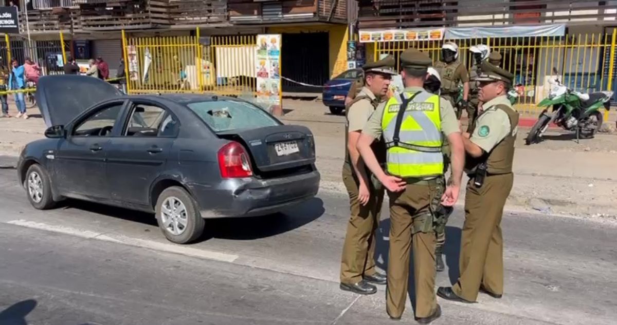 Control policial termina con homicidio frustrado a carabineros en la Granja: mujer fue herida a bala