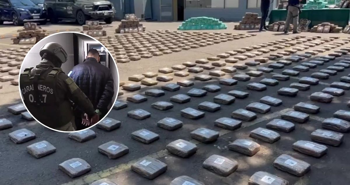 Cae banda transnacional en la RM: incautan más de una tonelada de droga avaluada en $8 mil millones