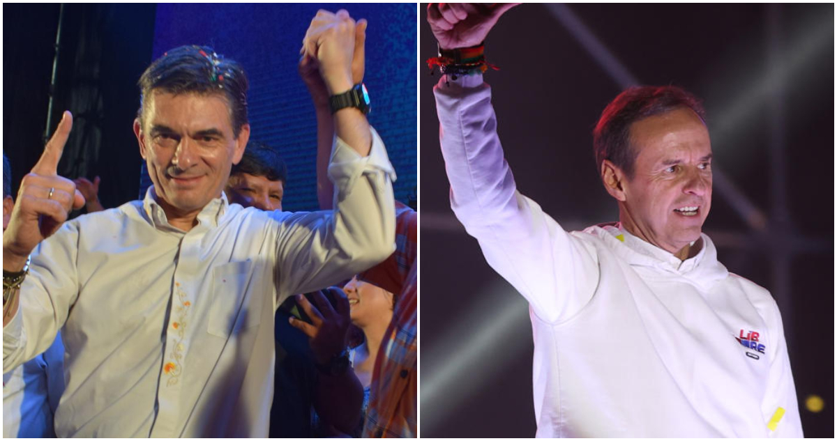 Los candidatos Rodrigo Paz Pereira y Jorge Tuto Quiroga