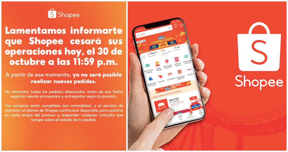 La plataforma asiática de ventas “Shopee” anuncia el fin de sus operaciones con Chile