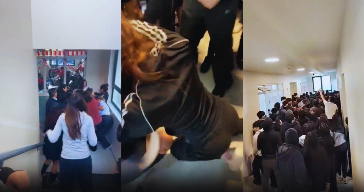 VIDEO | Alumnas protagonizan violenta pelea al interior de liceo de Lautaro