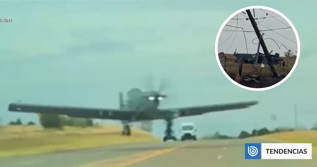 VIDEO | Avión militar estuvo a metros de chocar contra camión durante aterrizaje en carretera de EEUU