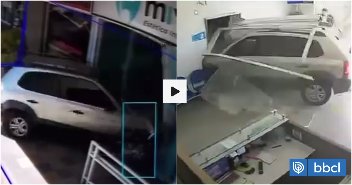 VIDEOS | Conductor adulto mayor pierde el control e ingresa con vehículo a clínica dental en Limache