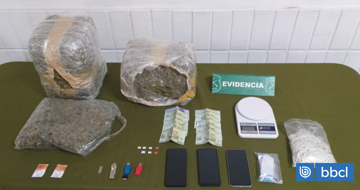 Detención de hombre con 10kg de marihuana en Independencia: un problema creciente