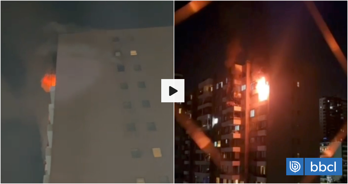 VIDEO | Más de 200 residentes de un edificio fueron evacuados por incendio en Santiago