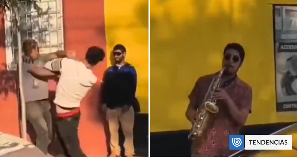 Chile, no lo entenderías: saxofonista musicalizó pelea en la vía pública de 2 conductores en Los Andes