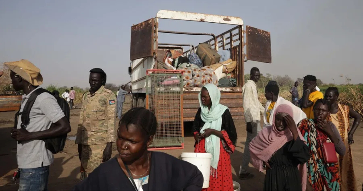 Imagen de archivo de refugiados sudaneses en tránsito