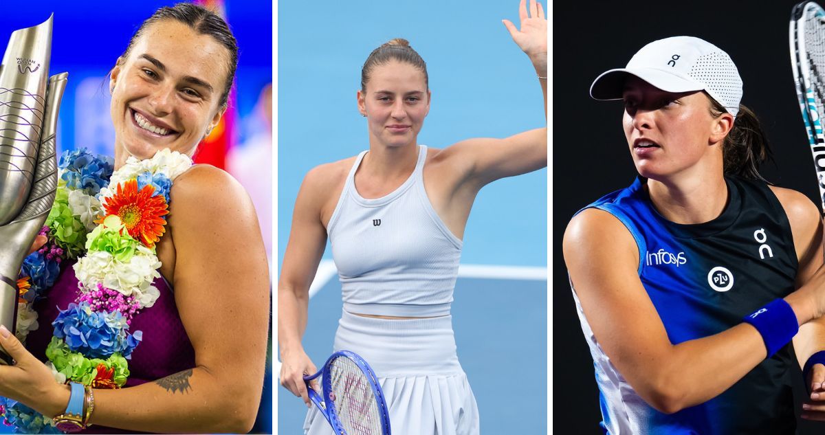 Marta Kostyuk (al centro) acusó a los dos mejores tenistas de tener “ventaja biológica”.