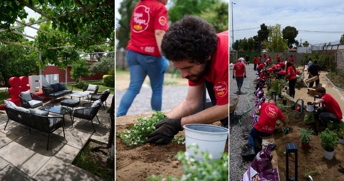 Terapia de Hogar de Easy entrega renovado jardín a niños y familias de Fundación Nuestros Hijos