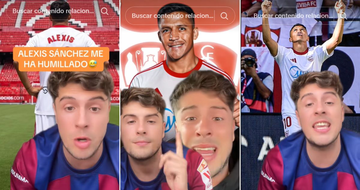 Tiktoker español y del Barcelona se burló del fichaje de Alexis Sánchez por el Sevilla… y lo terminó pagando caro