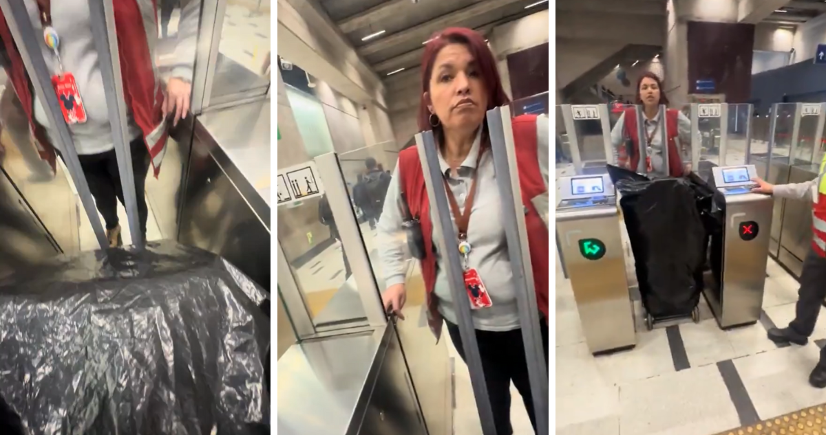Trabajadora de Metro aplaudida por no dejar ingresar a ambulante