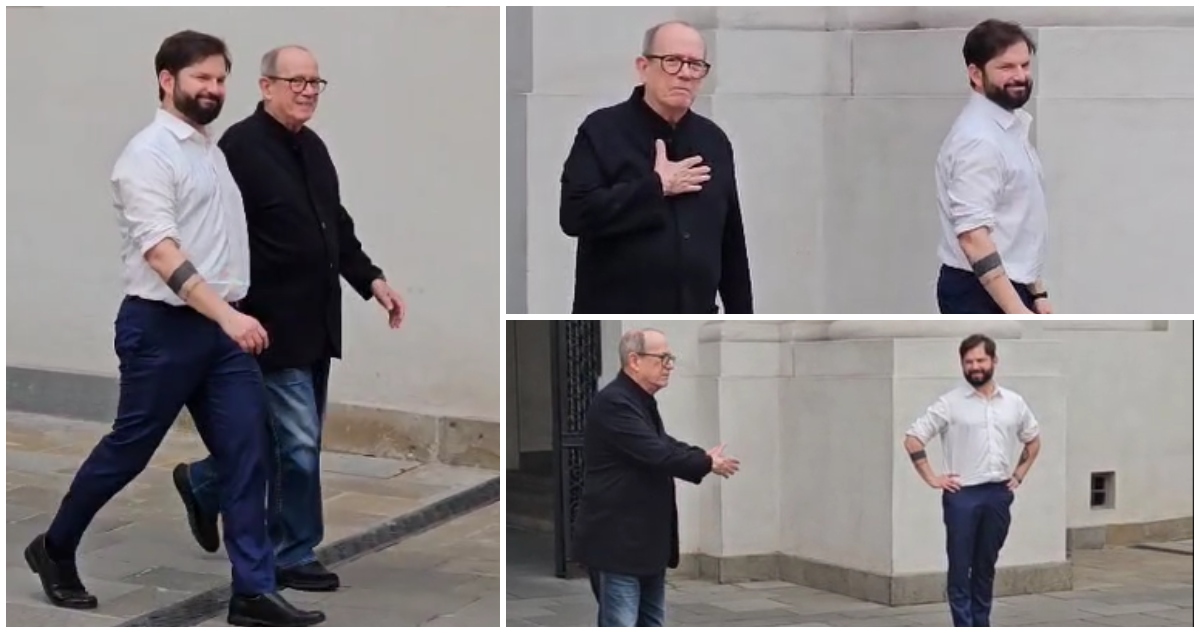 “Un amigo”: Silvio Rodríguez agradece a Chile y recorre La Moneda junto a Gabriel Boric