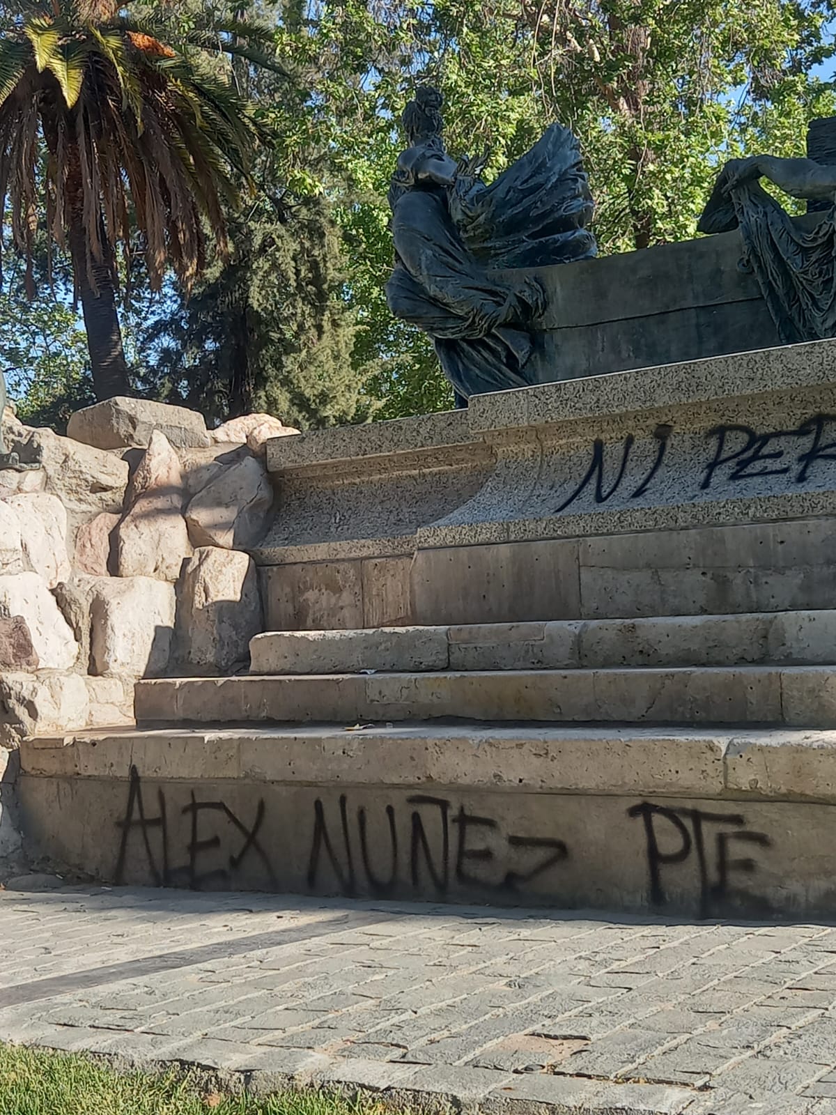 Vandalización de la Fuente Alemana del Parque Forestal