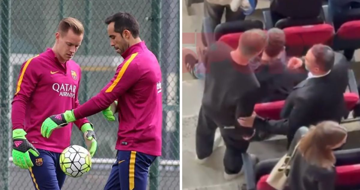 Claudio Bravo se reencontró en Barcelona con Ter Stegen.