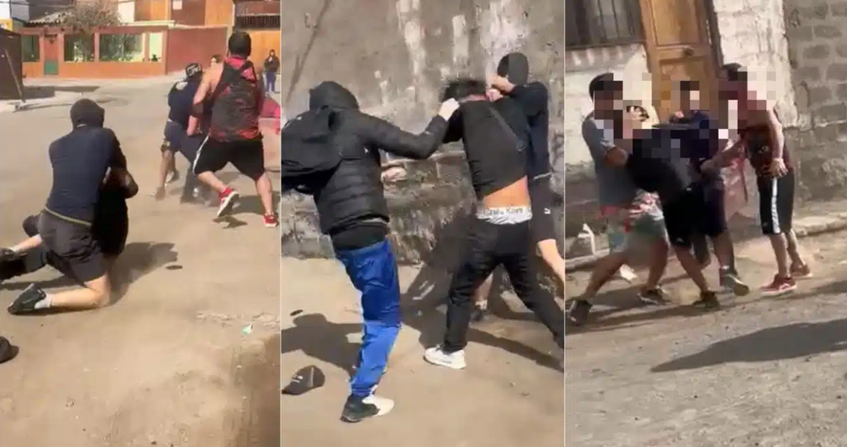 VIDEO | Denuncian pelea entre alumnos y familiares en las afueras de colegio en Antofagasta