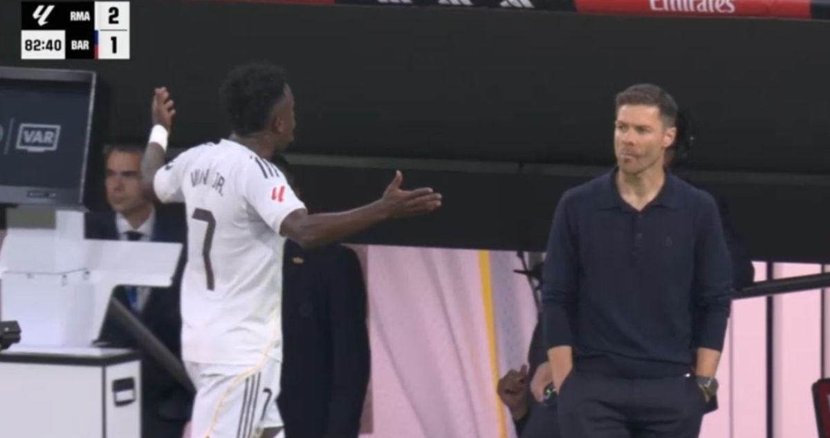 Vinicius y su amenaza contra Real Madrid tras ser sustituido por Xabi Alonso