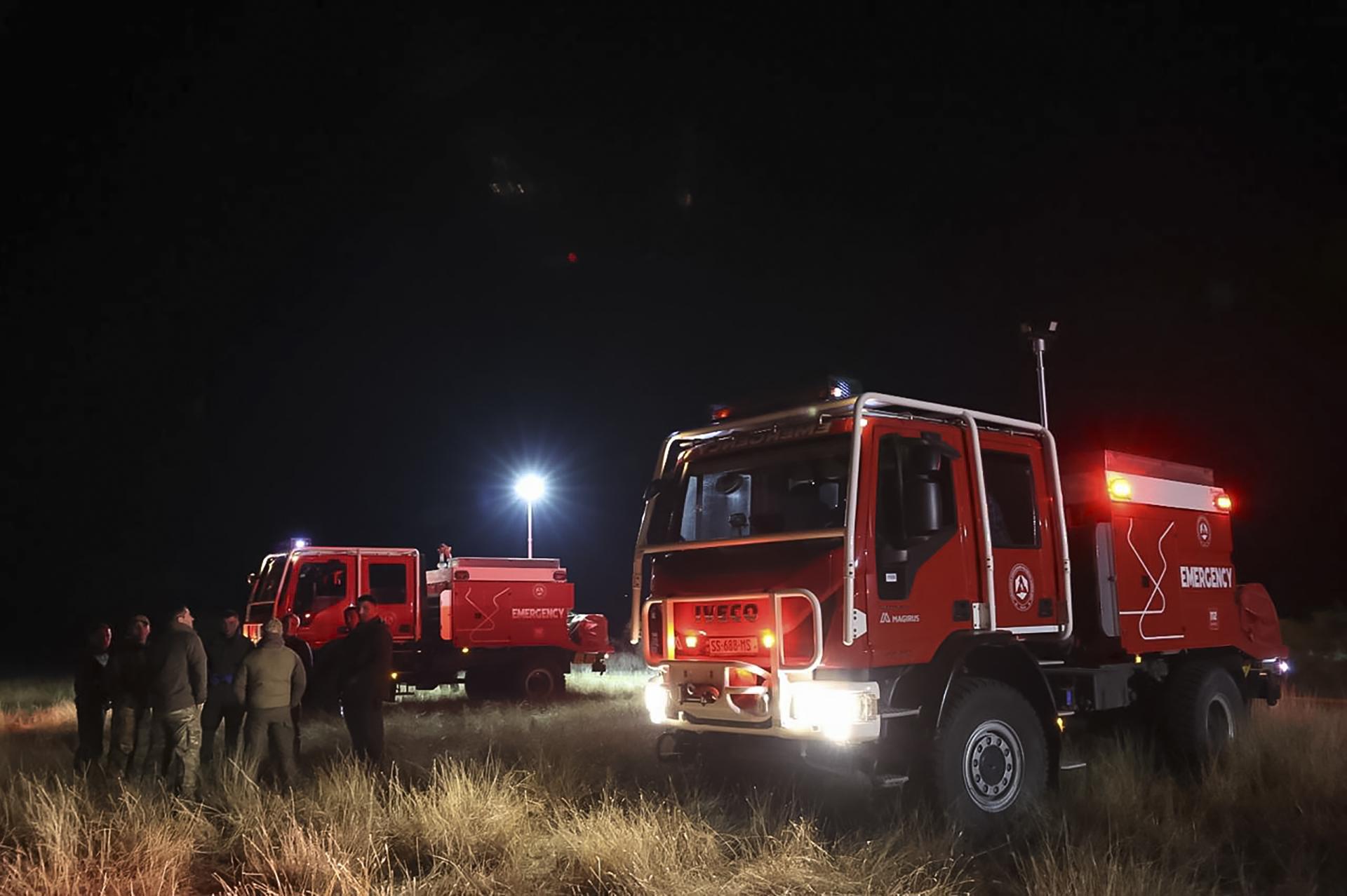  Rescatistas de Georgia trabajando en el lugar del accidente