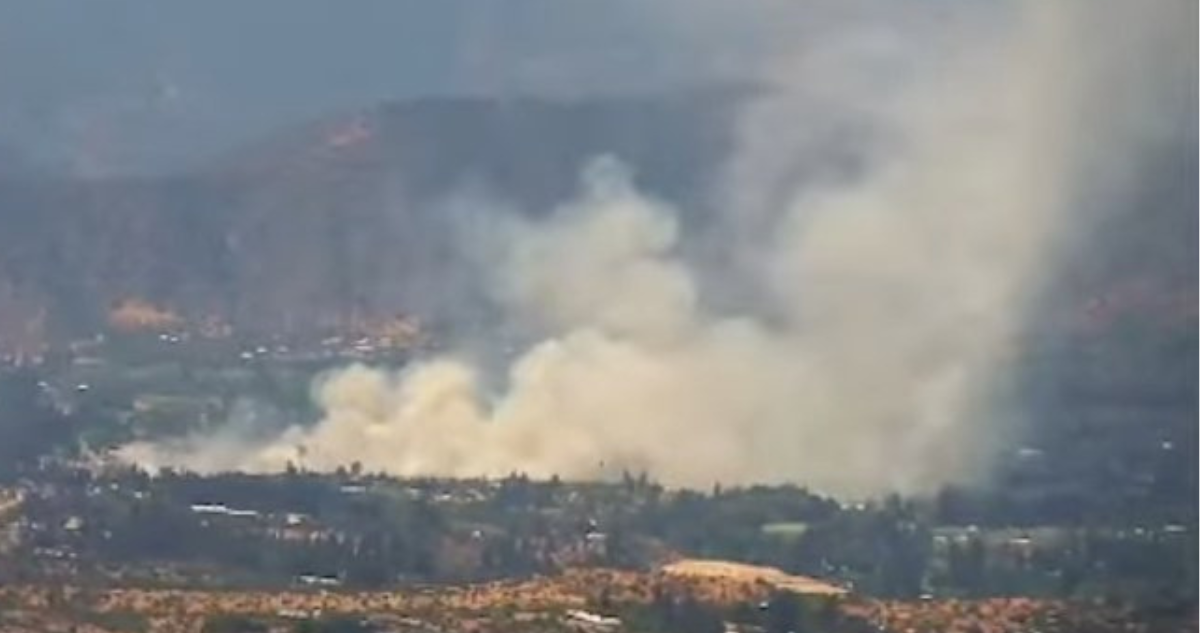 Incendio en Culiprán, en Melipilla, en la región Metropolitana.