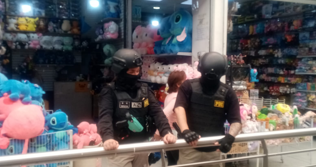 Allanan galería de Meiggs: detienen a vendedor de productos falsificados ligado a banda de contrabando