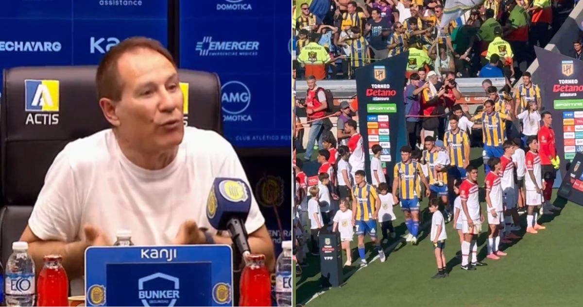 Ariel Holan, DT de Rosario Central, reclama por pasillo de espaldas a su equipo