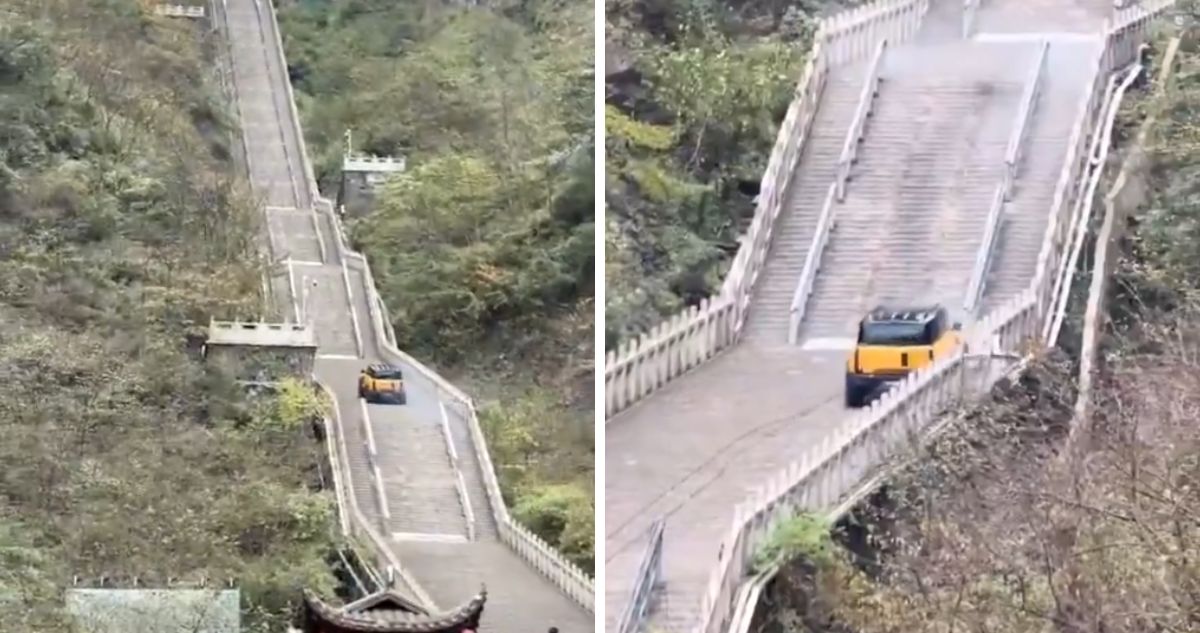 Capturas de video de spot publicitario de Chery donde vehículo cayó en la Puerta al Cielo