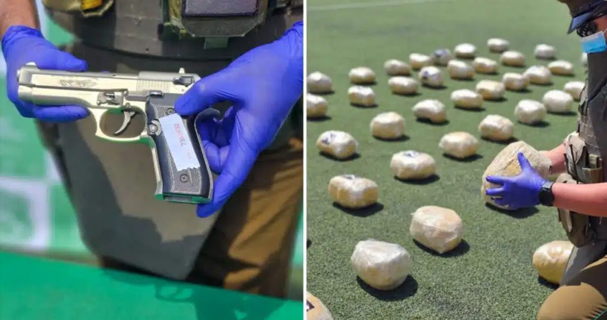 Cae banda extranjera con más de 370 kilos de droga, armas y municiones en Calama