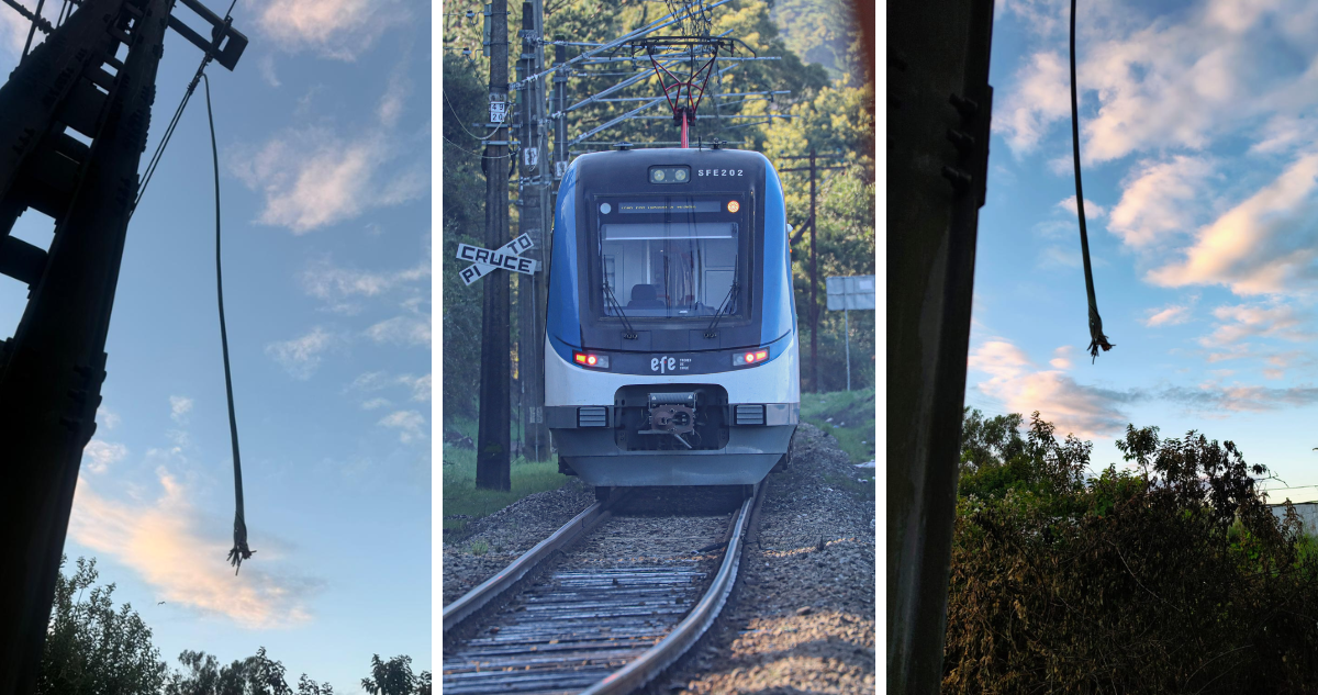 Suspenden al menos cinco servicios del Biotren por robo de cables