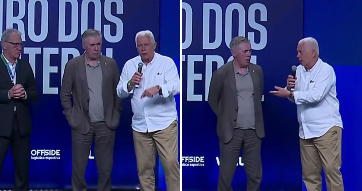 Carlo Ancelotti fue humillado durante homenaje en Brasil.