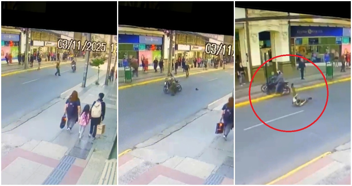 Carabinero es atropellado durante control de moto sin patente en San Bernardo: cámara captó el impacto