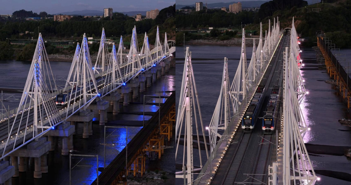 Oficialmente inaugurado: así es el nuevo Puente Ferroviario sobre el río Bío Bío
