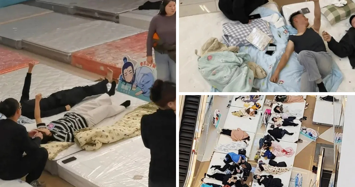 Ciudadanos chinos acostados
