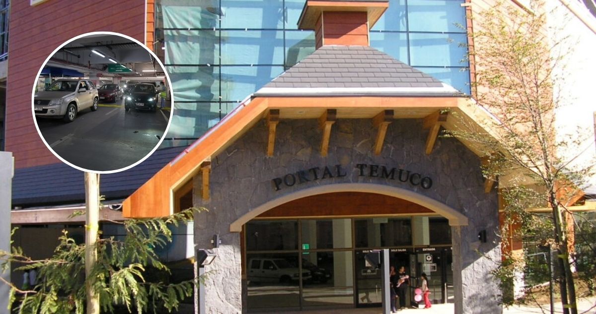Cobro de estacionamientos a trabajadores en Mall Portal Temuco